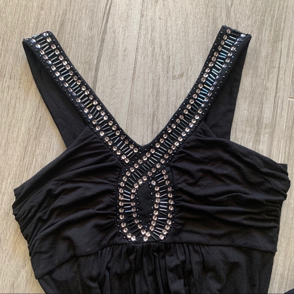 Maxi dress with beading
